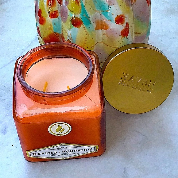 HAVEN STREET CANDLE SPICED PUMPKIN SCENTED 2 WICK 16 OZ - Picture 2 of 3